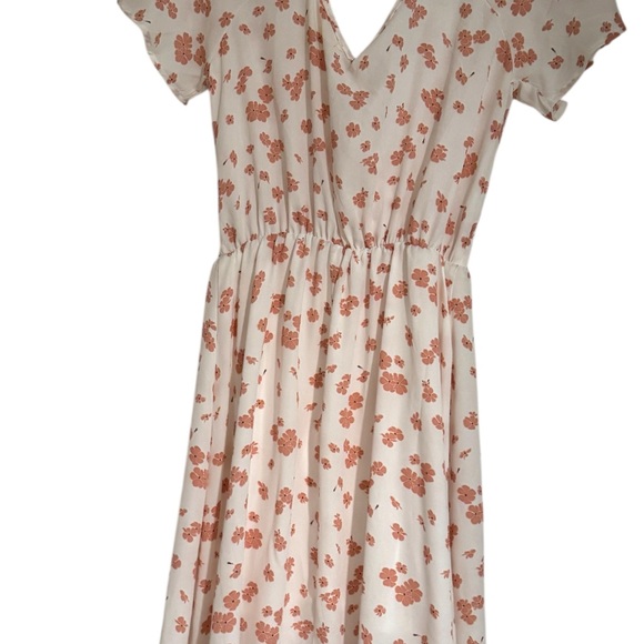 Jessica Simpson Pink Flutter Sleeve Wrap Sundress - Picture 3 of 7